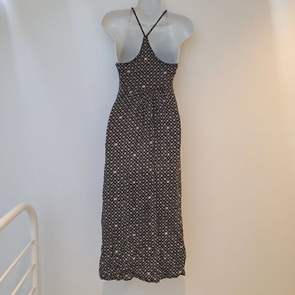 Roxy Black & White Patterned Hi-Low Midi Dress - XS - Picture 3 of 8